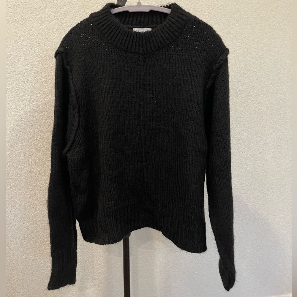 Topshop Women's Black Chunky Knit Sweater